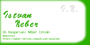 istvan neber business card